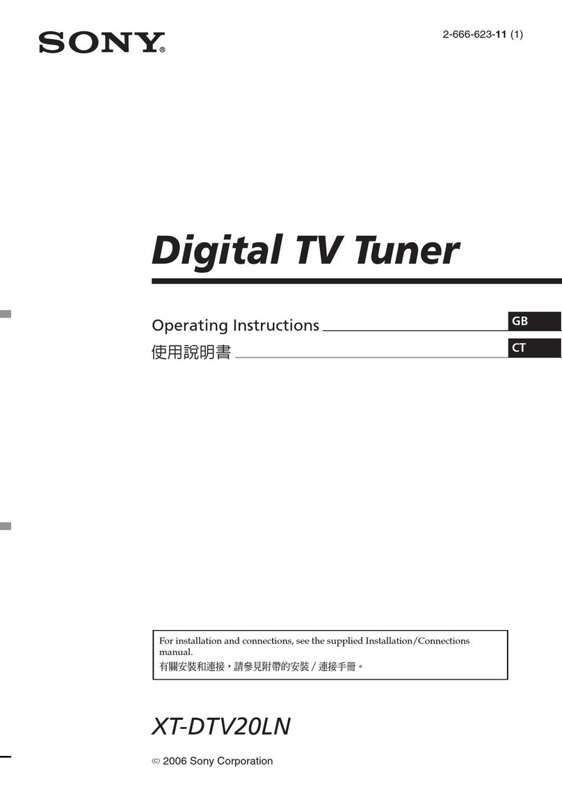 Sony XT-DTV20LN User manual