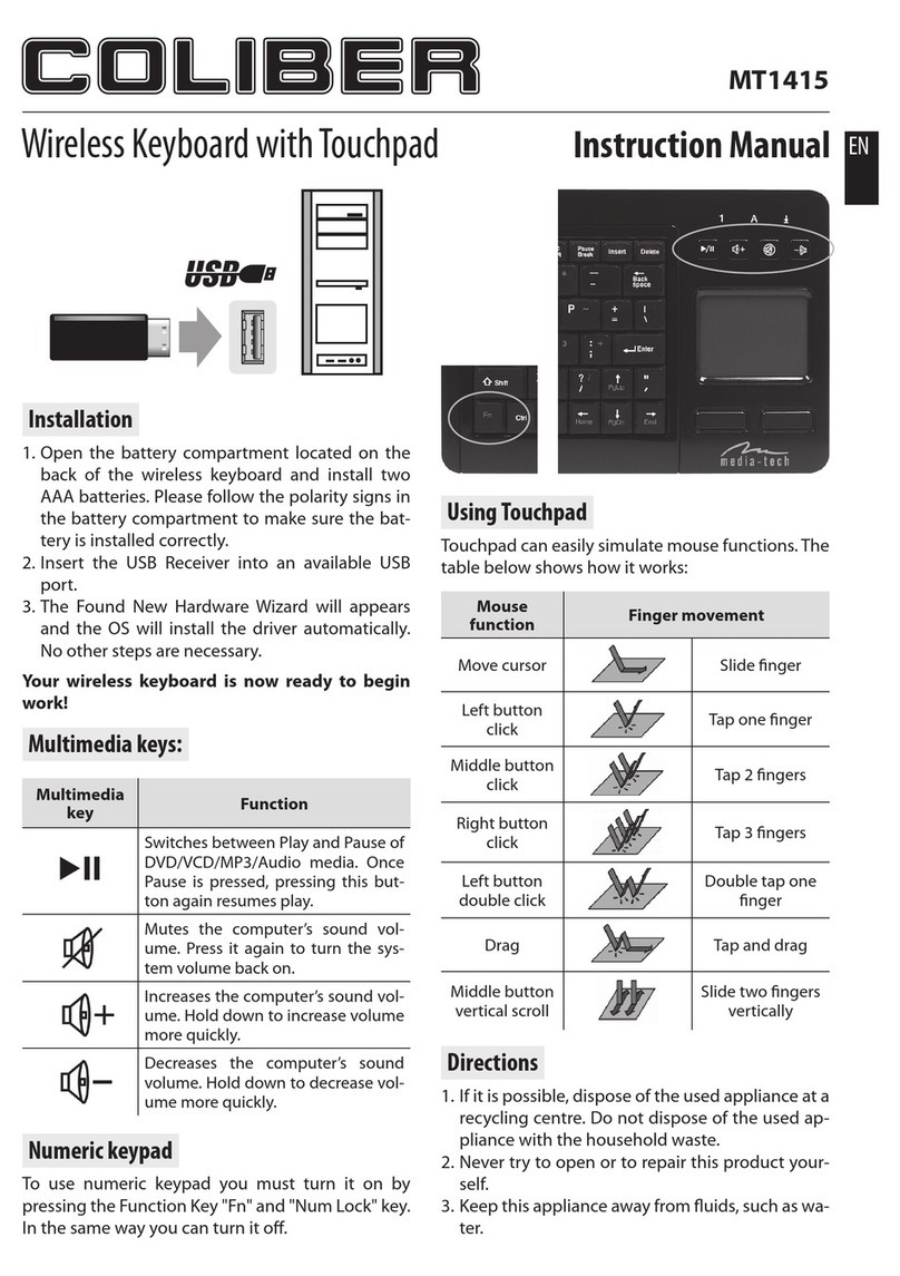 MediaTech COLIBER MT1415 instruction manual