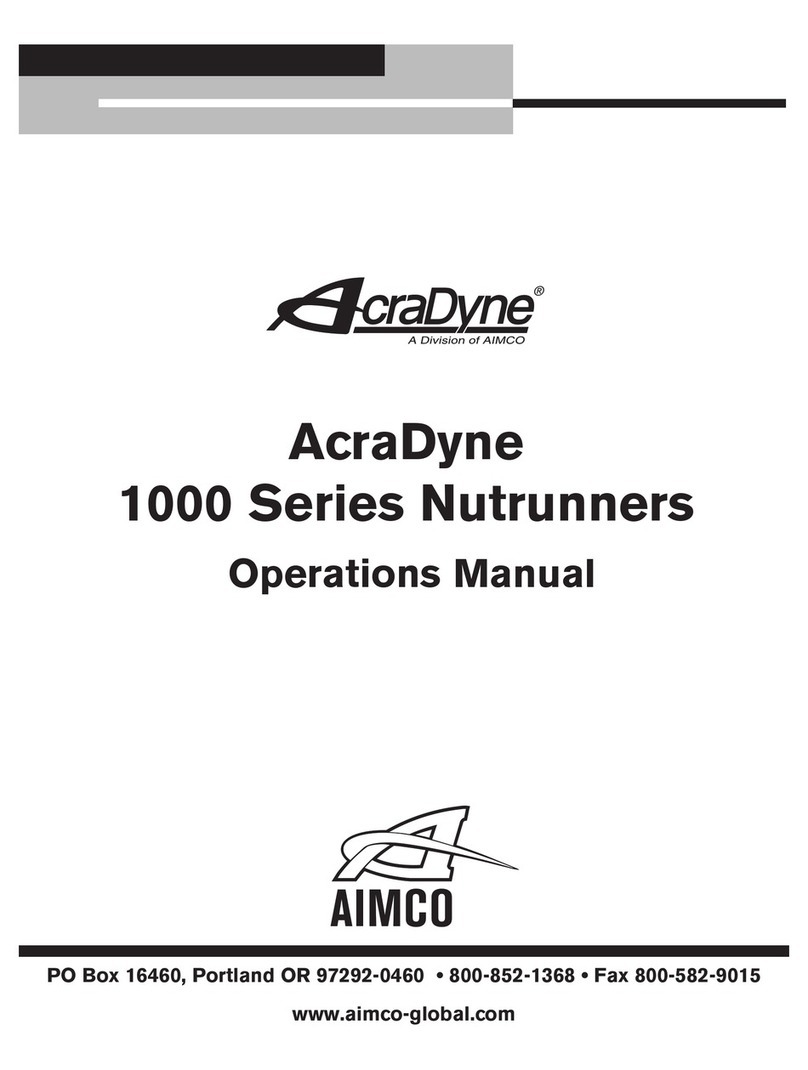 AcraDyne 1000 Series Operation manual