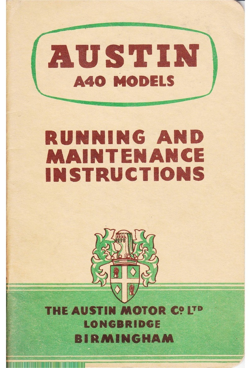 Austin Motor Company A40 Somerset Sedan Maintenance instructions