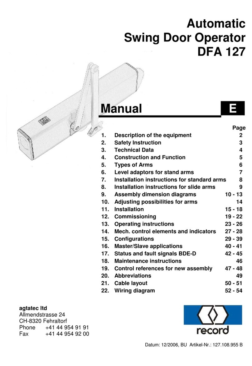 Record DFA 127 user manual