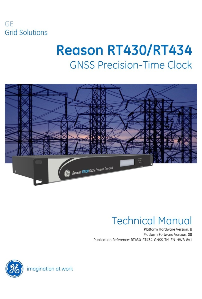 GE Reason RT430 User manual GE Reason RT430 User manual