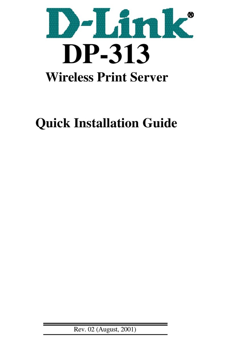 D-Link DP-313 - Air 802.11b Wireless Print Server User manual