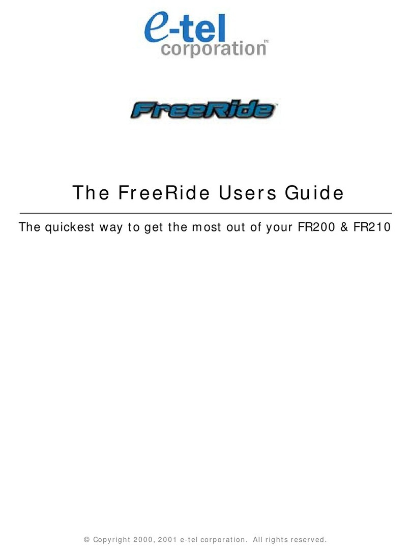 E-Tel freeride FR200 User manual