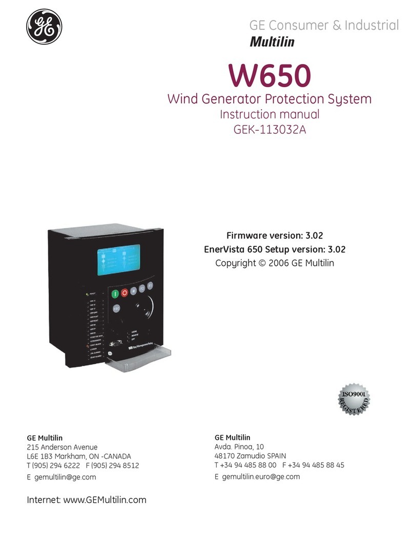 GE Multilin W650 User manual