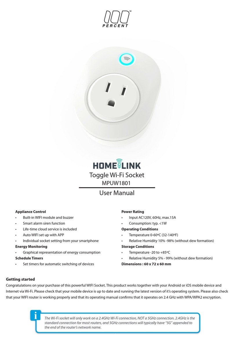 HomeLink MPUW1801 user manual
