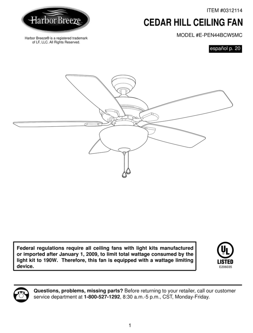 Harbor Breeze CEDAR HILL User manual