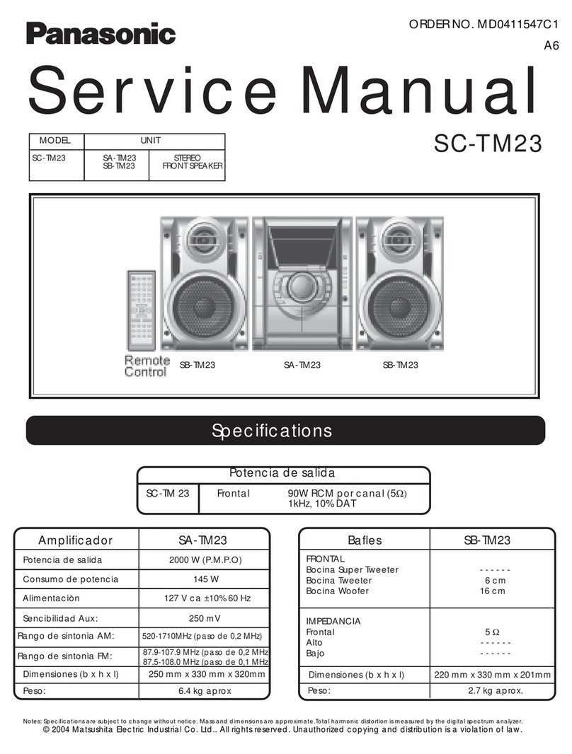 Panasonic SC-TM23 User manual Panasonic SC-TM23 User manual