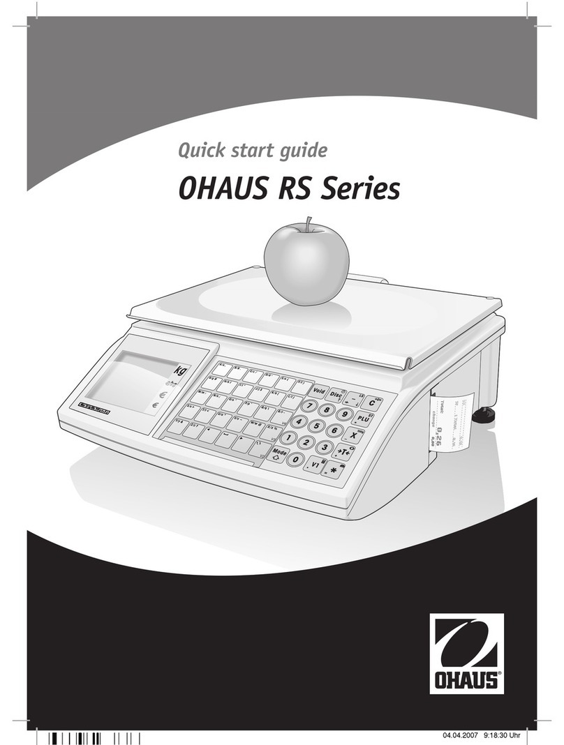 OHAUS RS Series quick start guide