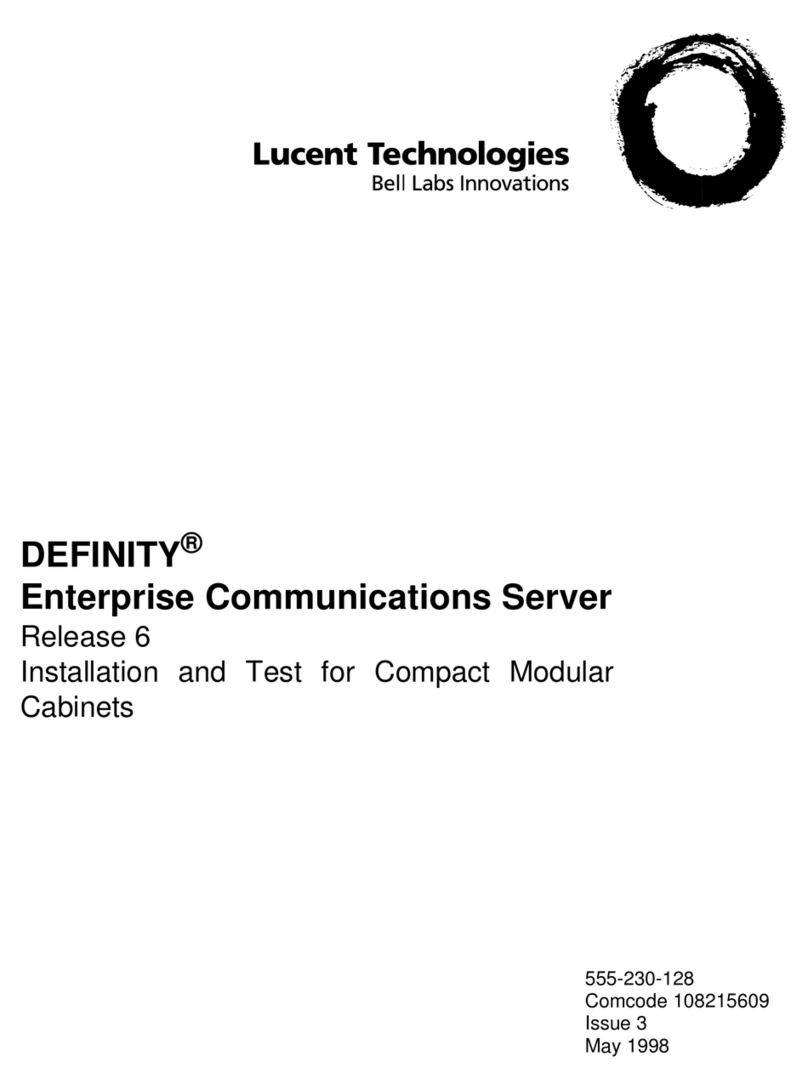 Lucent Technologies DEFINITY Guide installation manual Lucent Technologies DEFINITY Guide installation manual