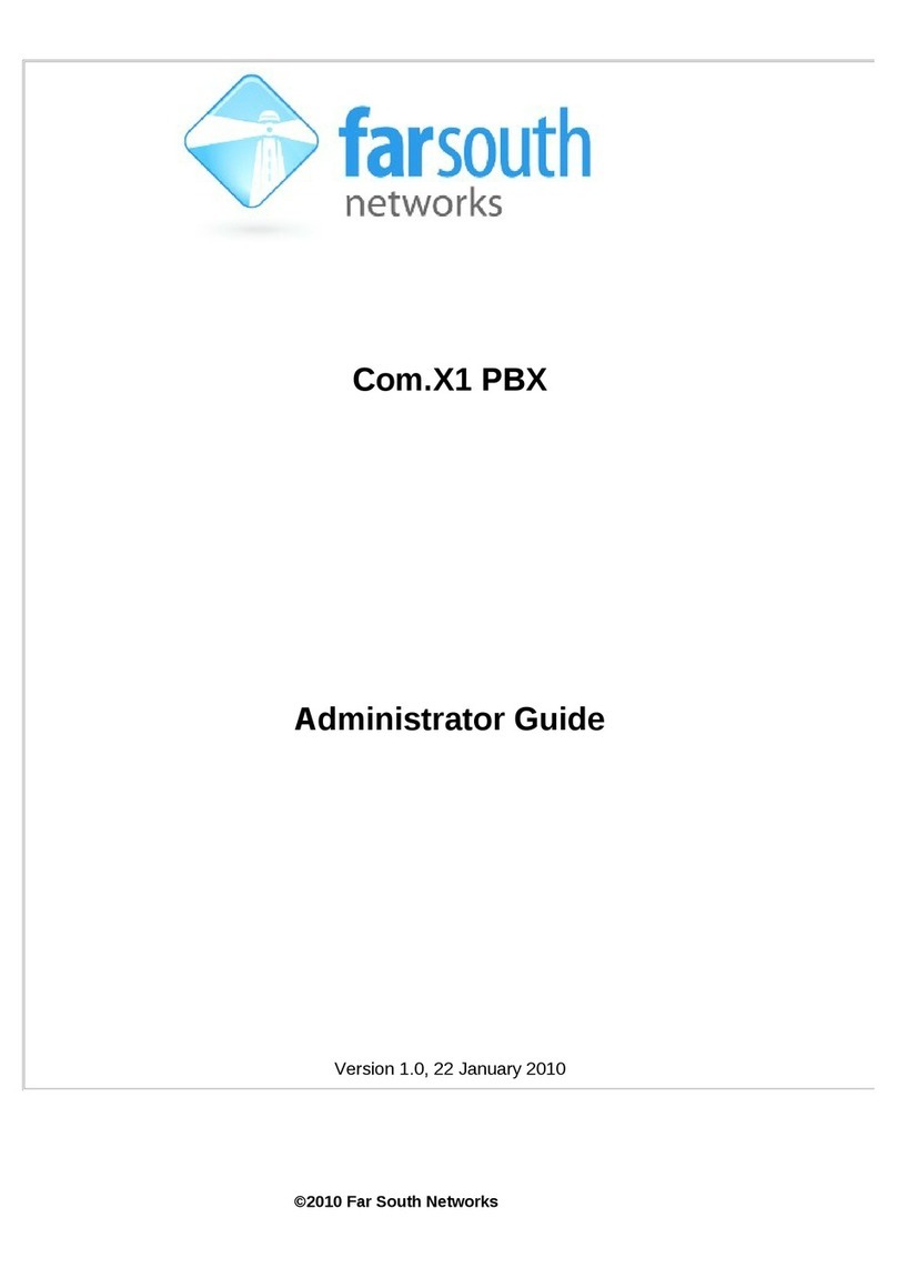Far south networks Com.X1 PBX Administrator's guide