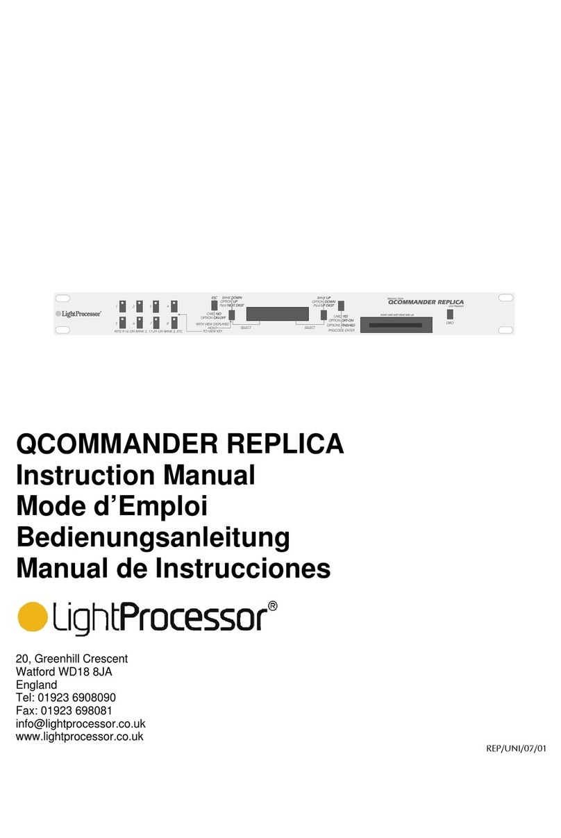 LightProcessor QCOMMANDER REPLICA instruction manual