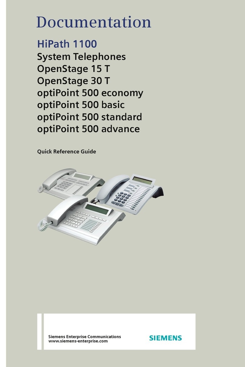 Siemens OpenStage 15 T Quick reference guide
