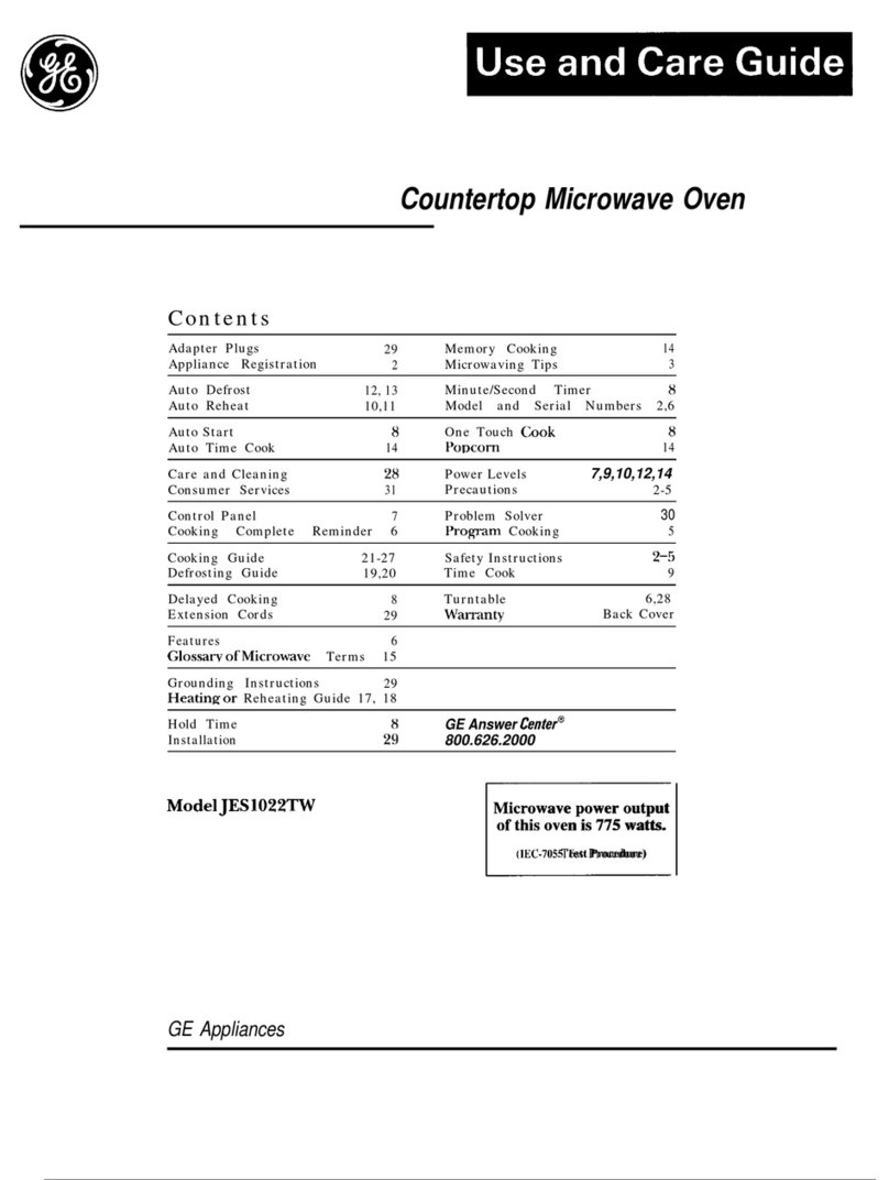 GE JES1022TW User manual