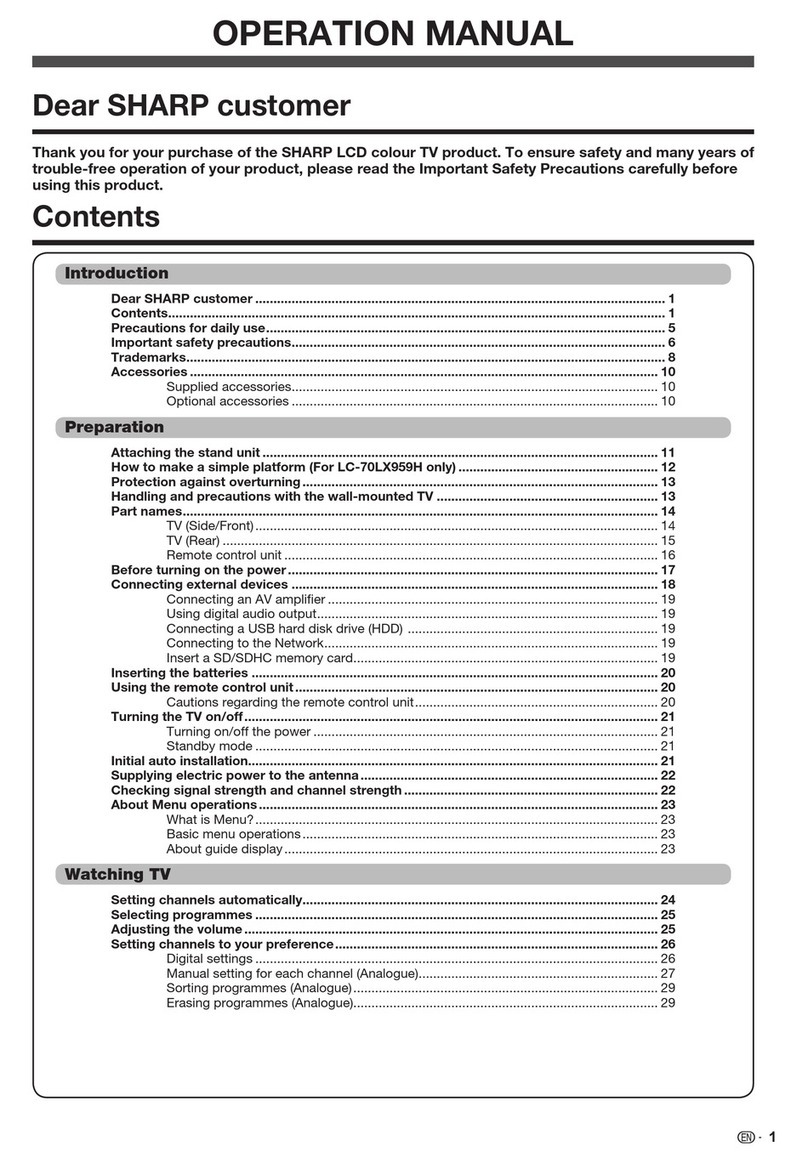 Sharp AQUOS LX959H User manual