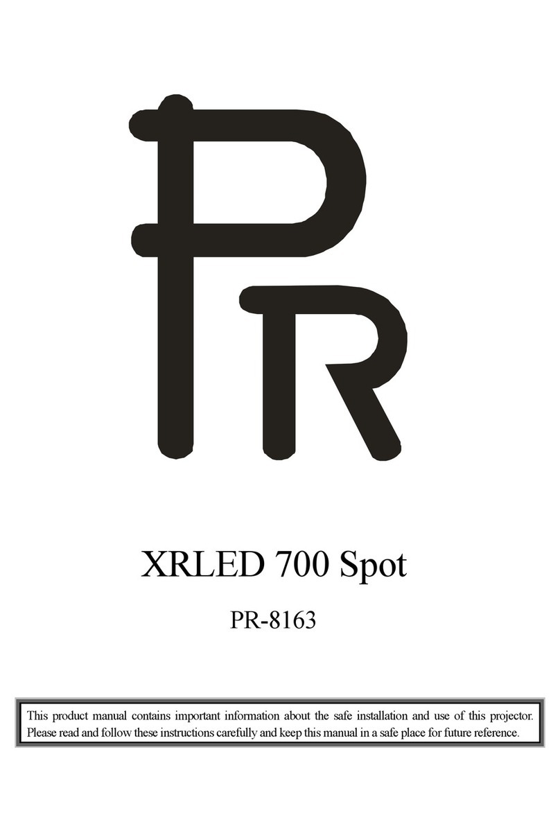 PR Lighting XRLED 700 Spot user manual
