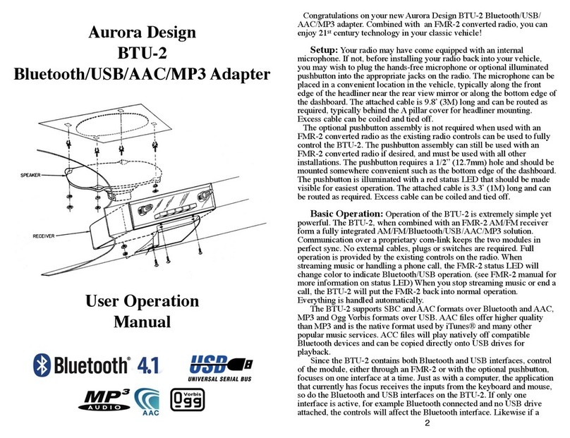 Aurora Design BTU-2 Mounting instructions