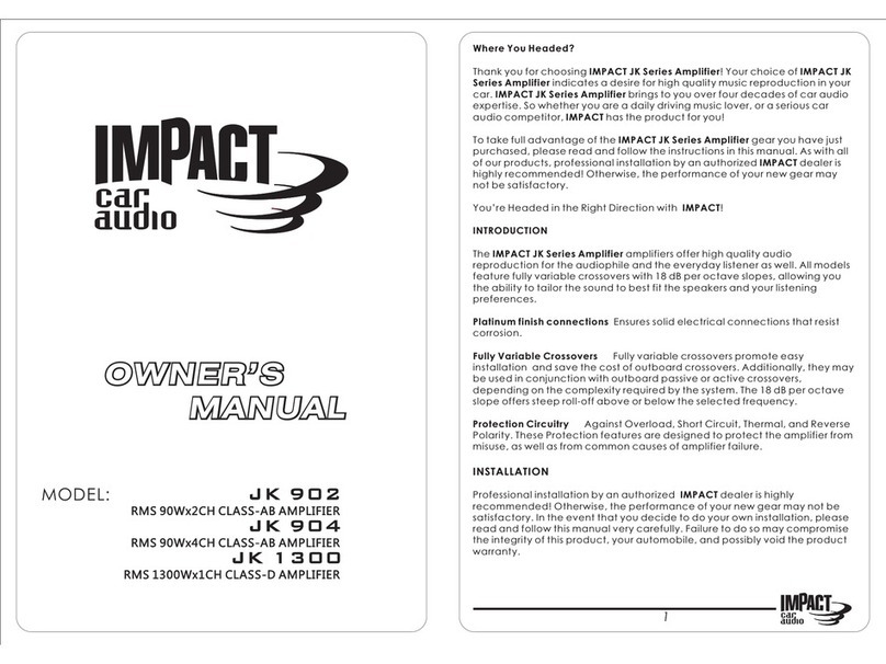 impact JK 902 owner's manual