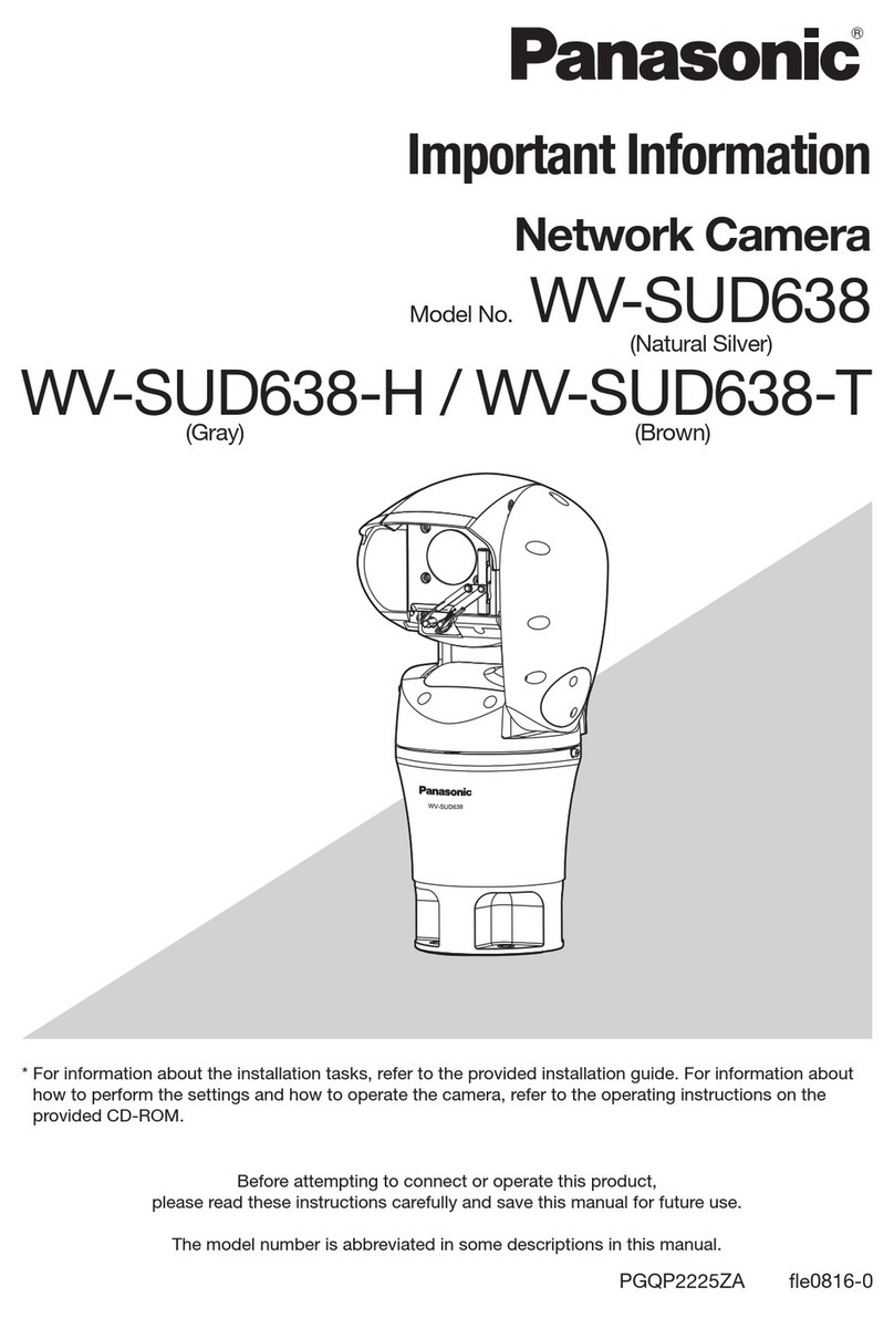Panasonic WV-SUD638 Operating manual