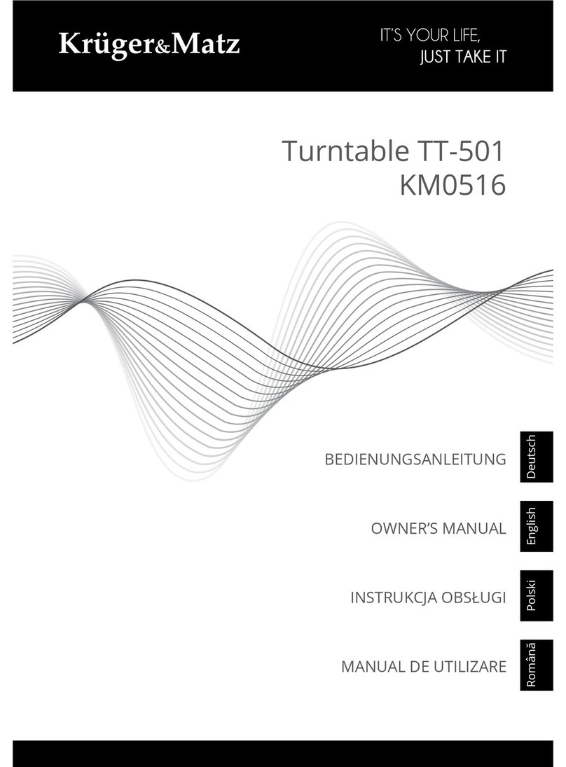 Kruger&Matz TT-501 owner's manual