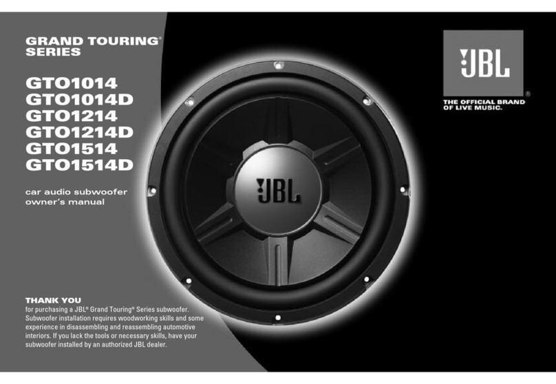 JBL Grand Touring GTO1014 owner's manual