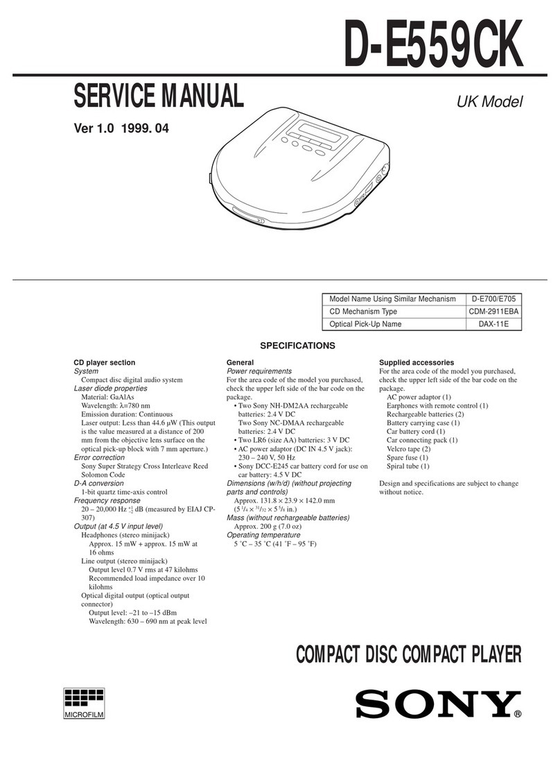 Sony D-E559CK User manual