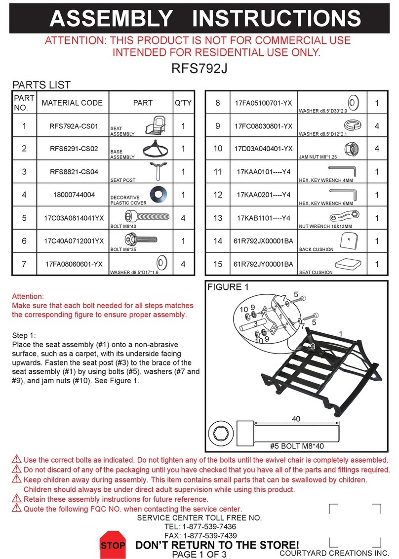 Courtyard Creations RFS792J User manual Courtyard Creations RFS792J User manual