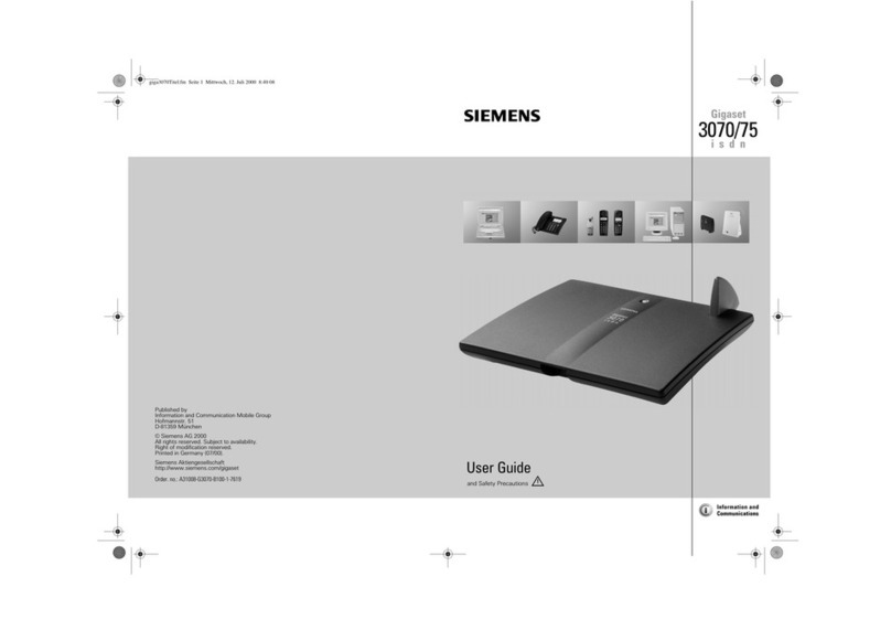 Siemens Gigaset 3070 isdn User manual