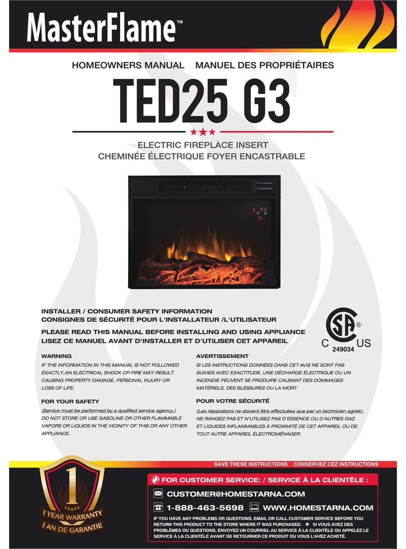 MASTERFLAME TED25 G3 Homeowner's manual