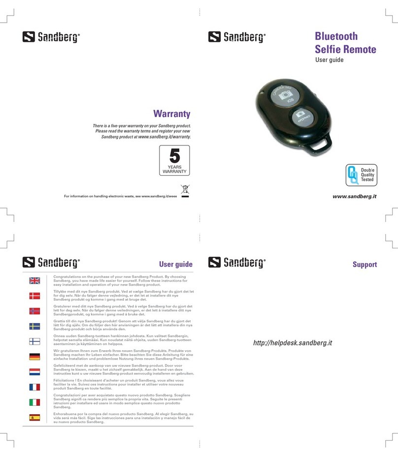 Sandberg Bluetooth Selfie Remote user guide