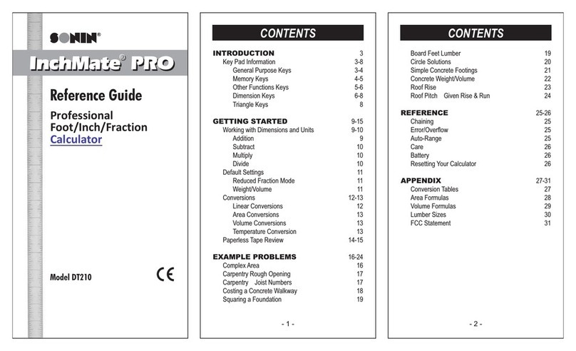 Sonin DT210 reference guide