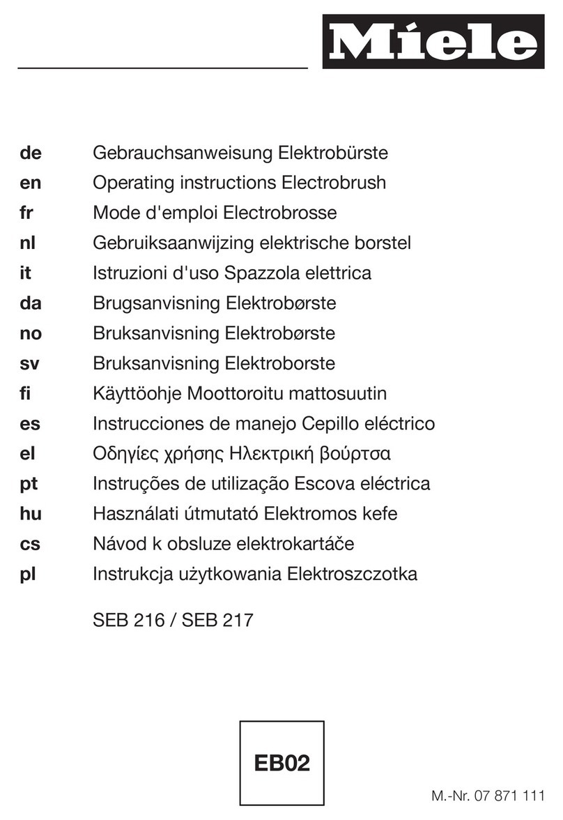 Miele SEB 216 User manual Miele SEB 216 User manual