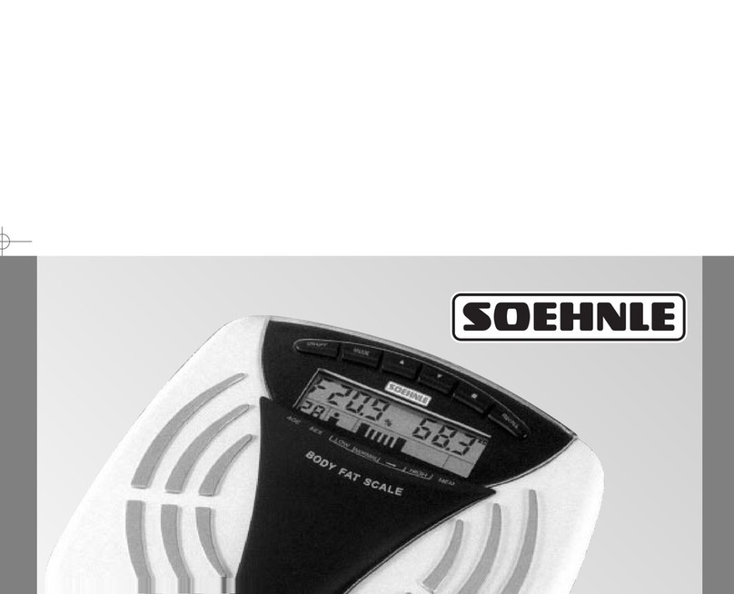 Soehnle BODY FAT SCALE operating instructions