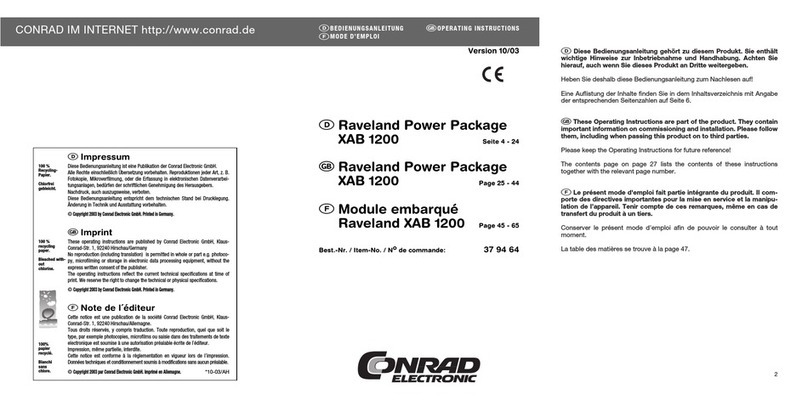 Conrad XAB 1200 operating instructions