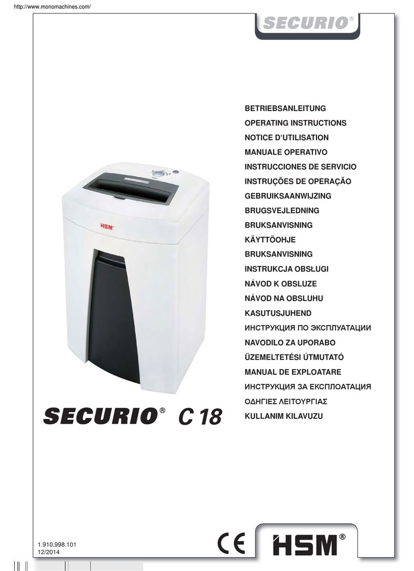 HSM securio C18 operating instructions
