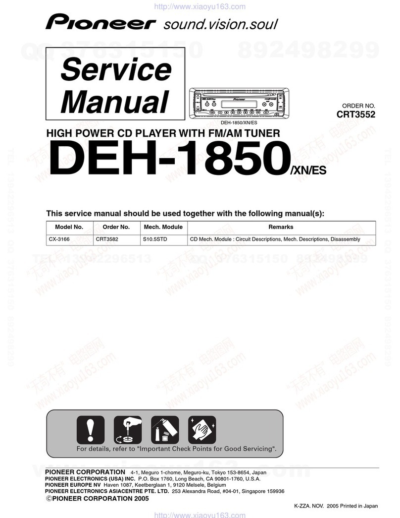 Pioneer DEH-1850 Service manual