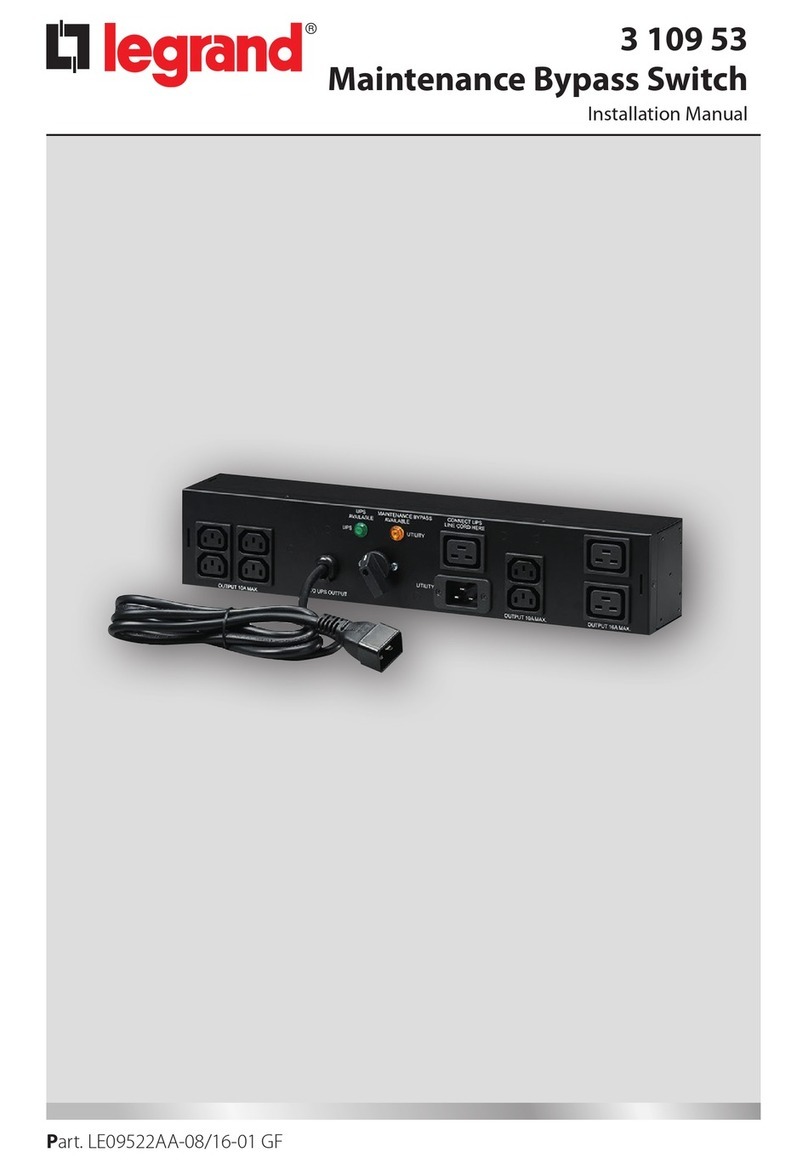 LEGRAND 3 109 53 installation manual LEGRAND 3 109 53 installation manual