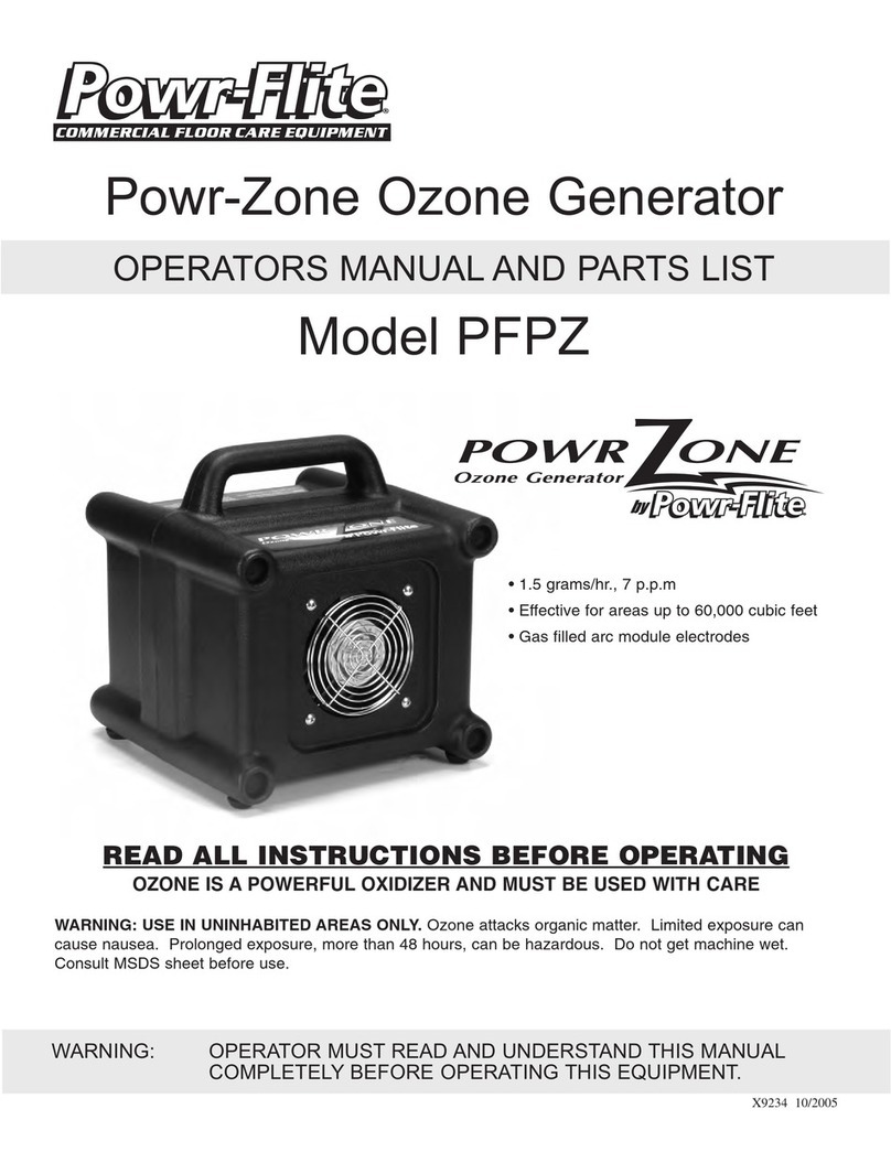 Powr-Flite PFPZ Operators manual and parts lists