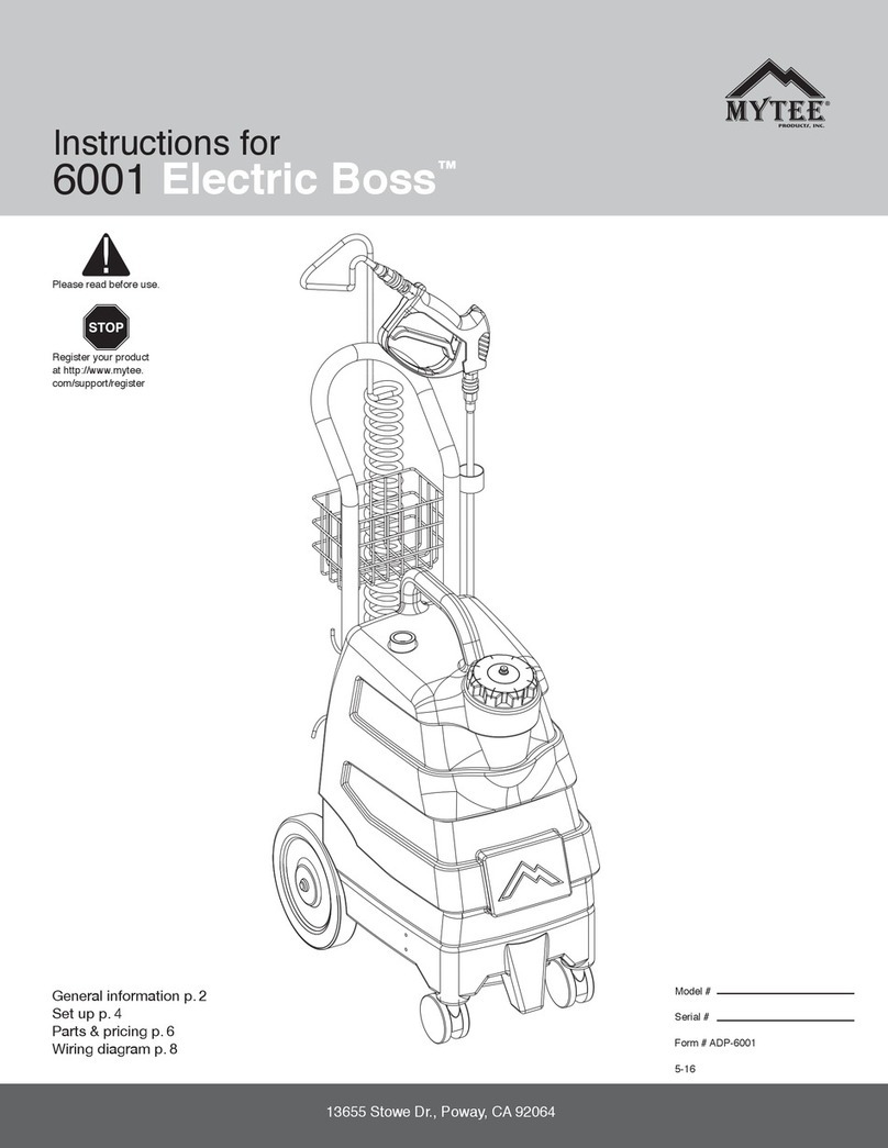 Mytee 6001 Electric Boss instructions