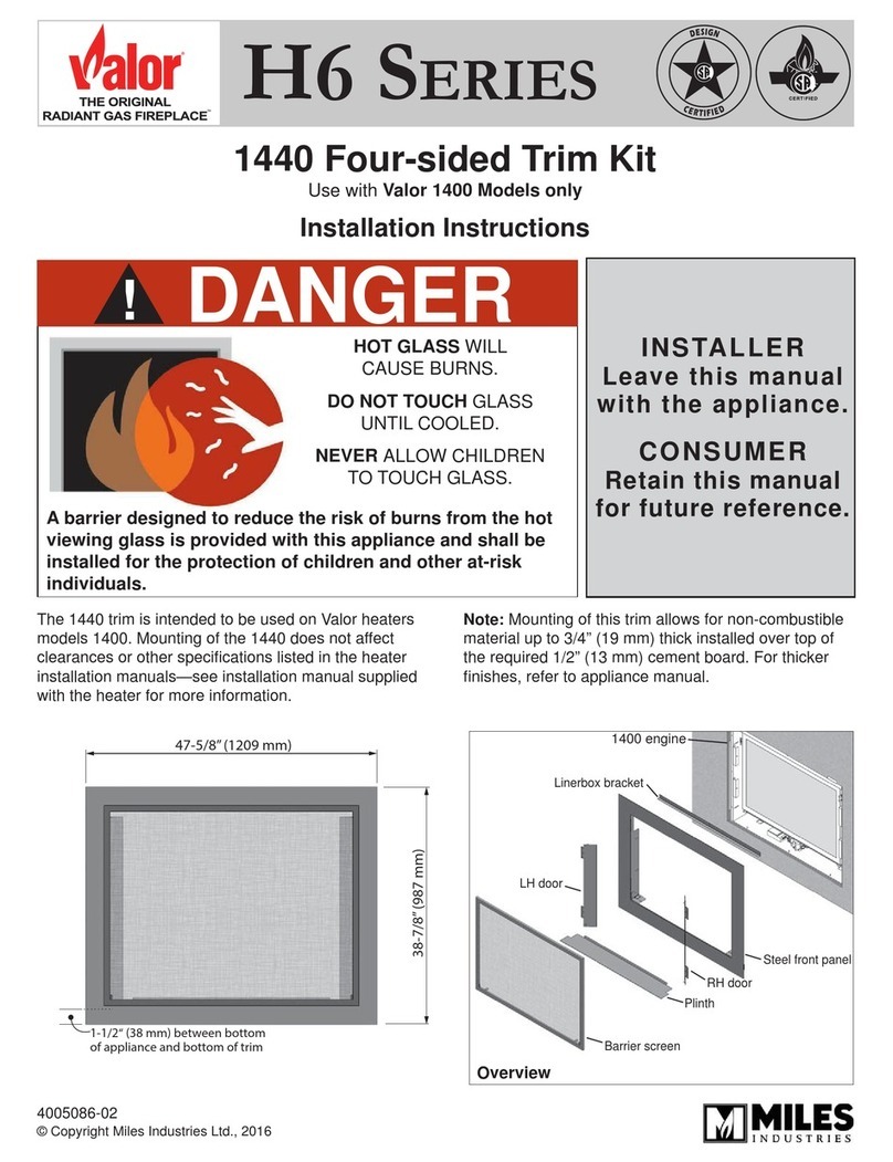 Valor 1440 installation instructions