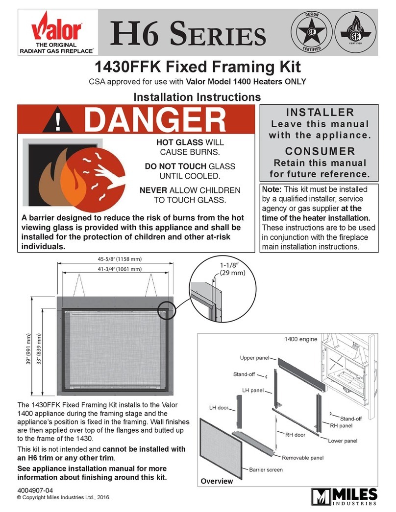 Valor 1430FFK installation instructions Valor 1430FFK installation instructions