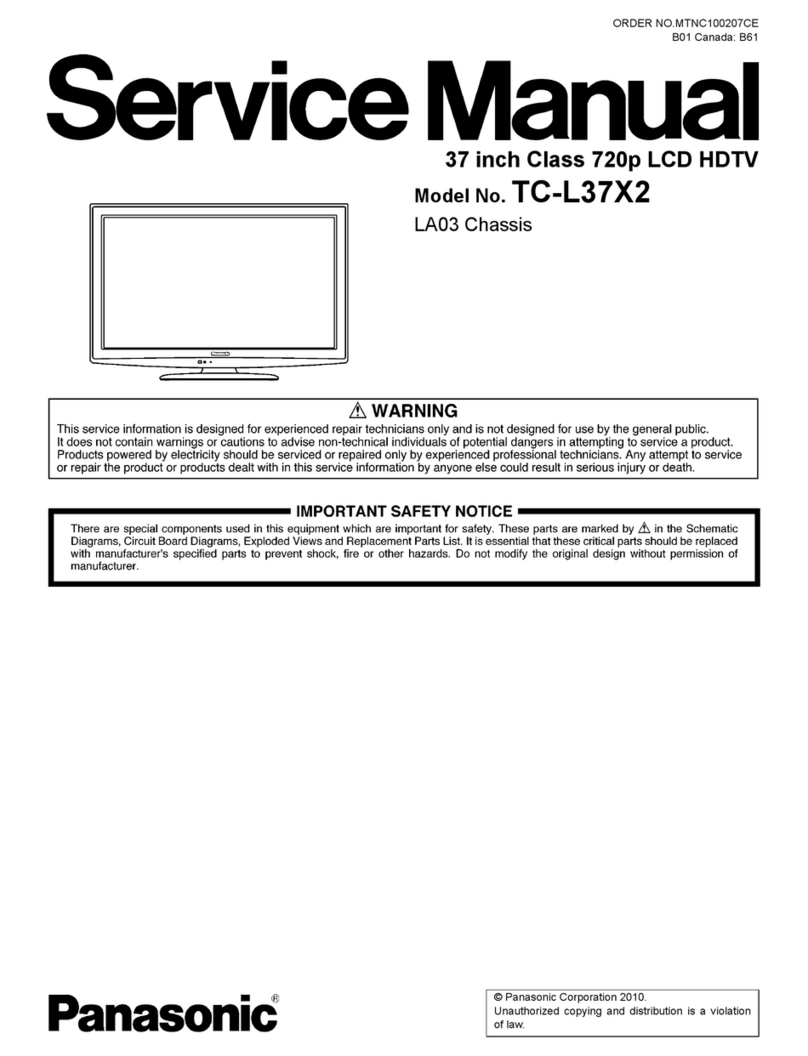 Panasonic TCL37X2 - 37 LCD TV User manual Panasonic TCL37X2 - 37 LCD TV User manual