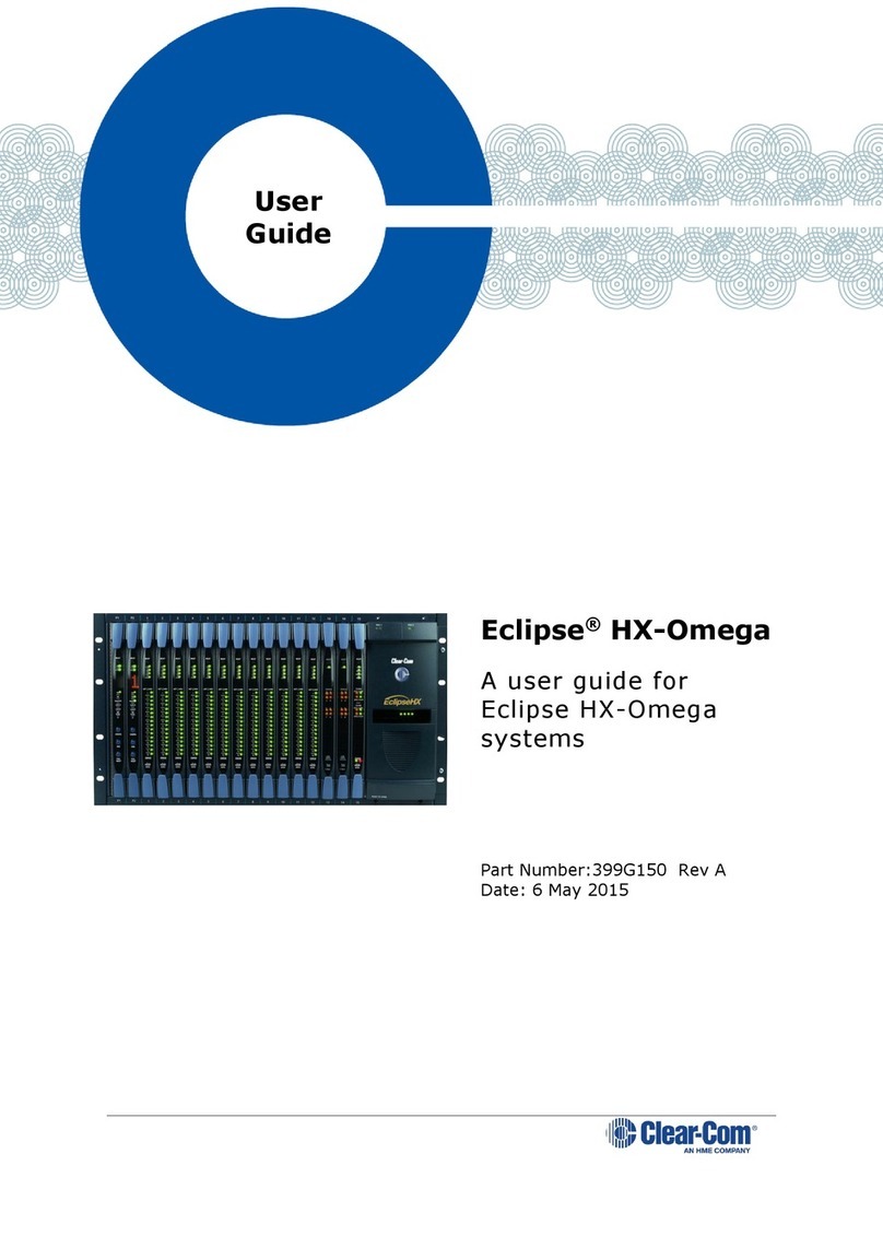 Clear-Com Eclipse HX-Omega User manual