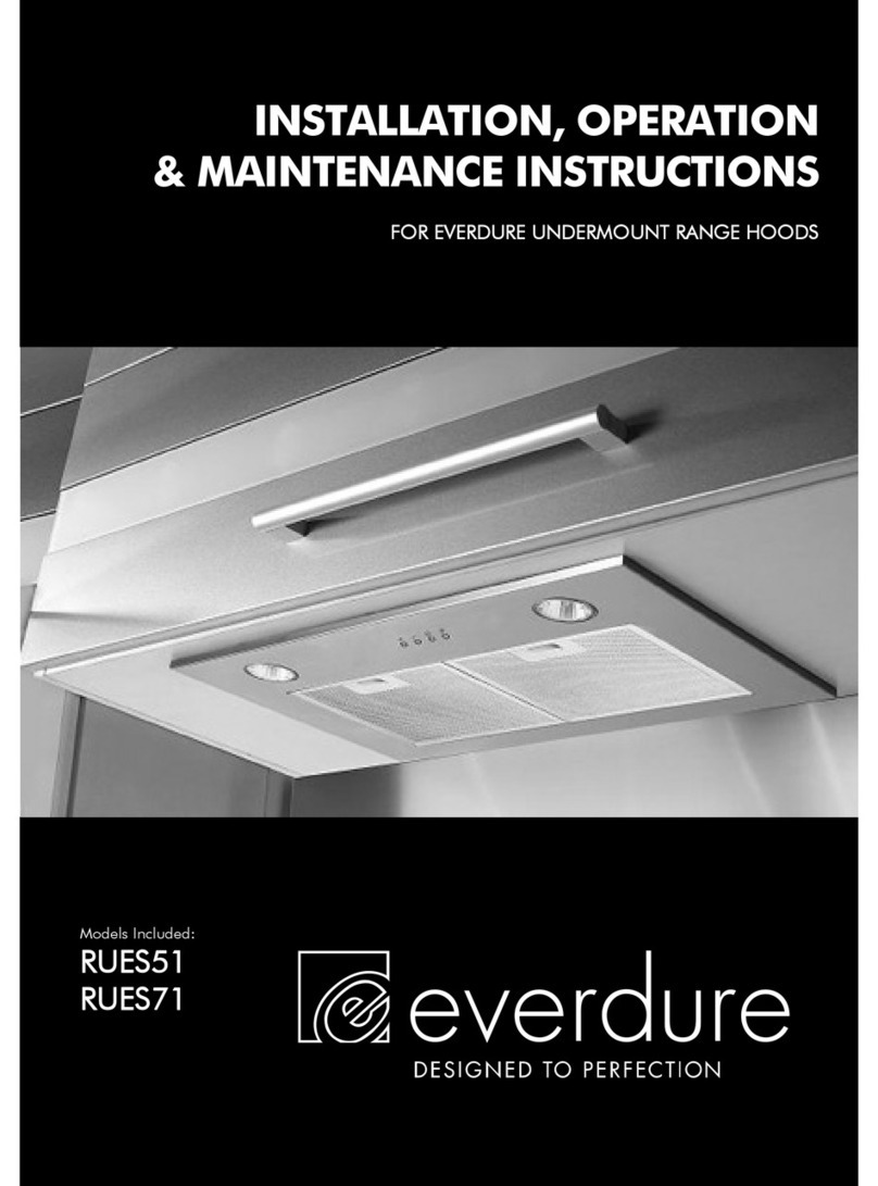 Everdure RUES51 Installation, operation and maintenance instructions