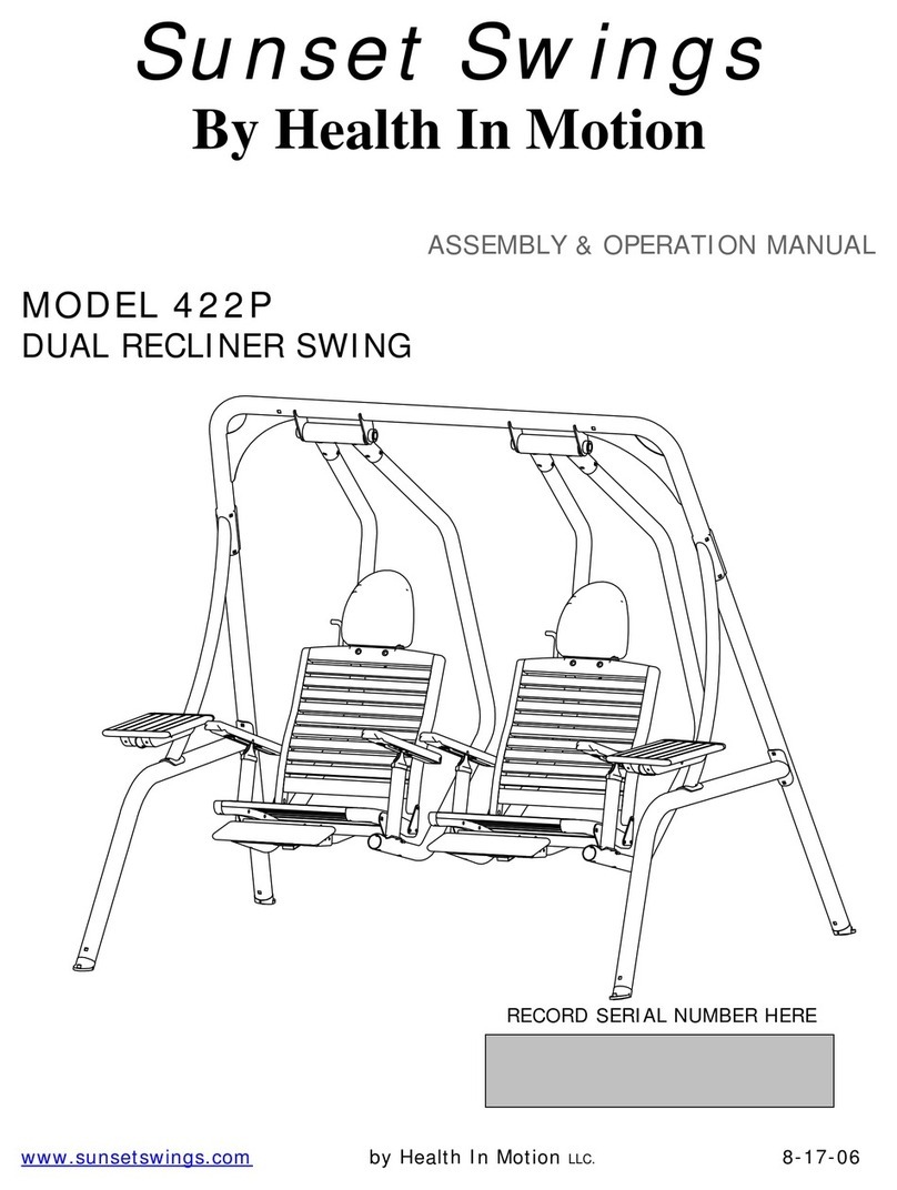 Sunset Swings 422P Assembly & operation manual