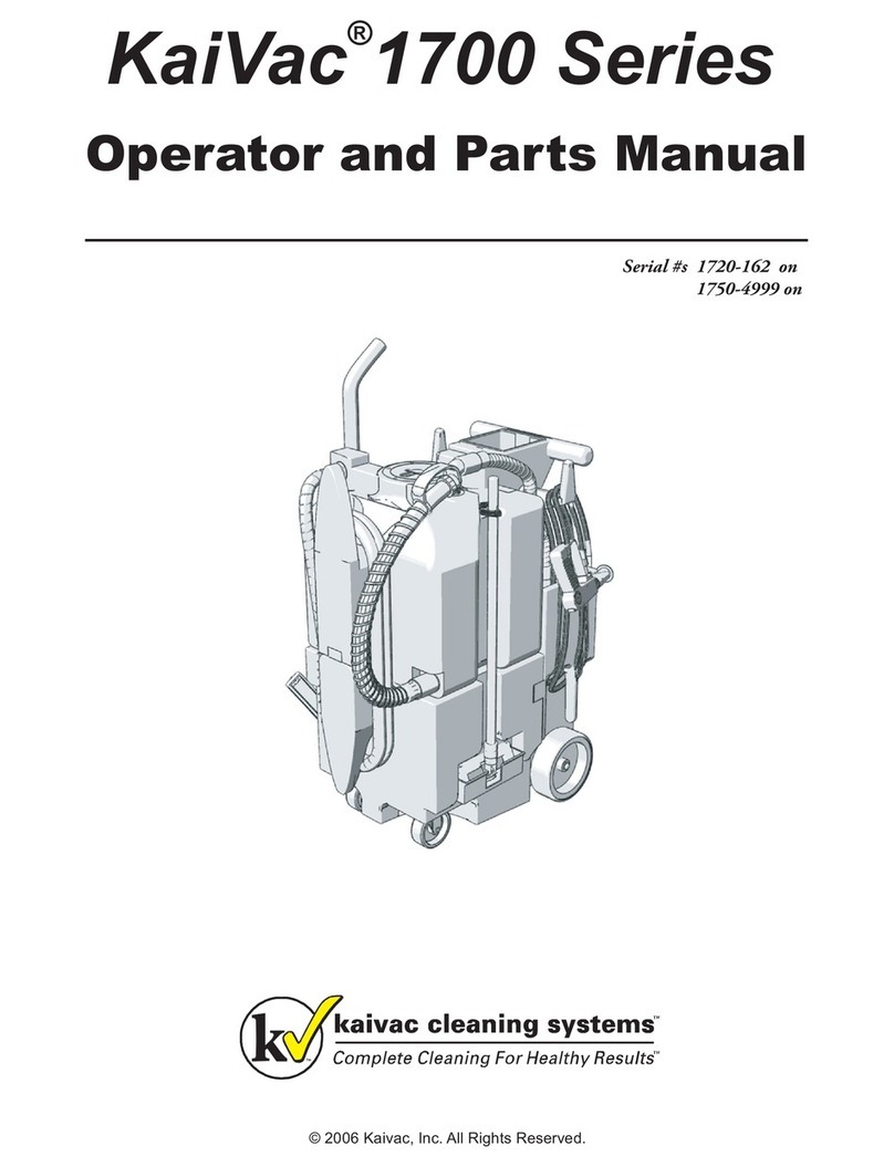 Kaivac KV-1700 Series Operator and parts manual Kaivac KV-1700 Series Operator and parts manual