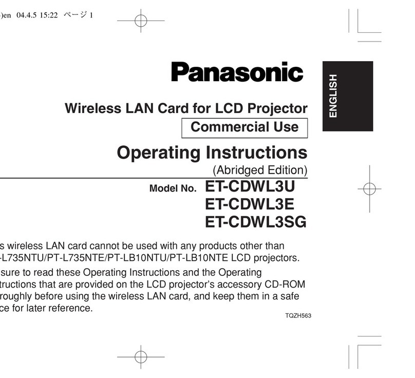 Panasonic ET-CDWL3U operating instructions Panasonic ET-CDWL3U operating instructions