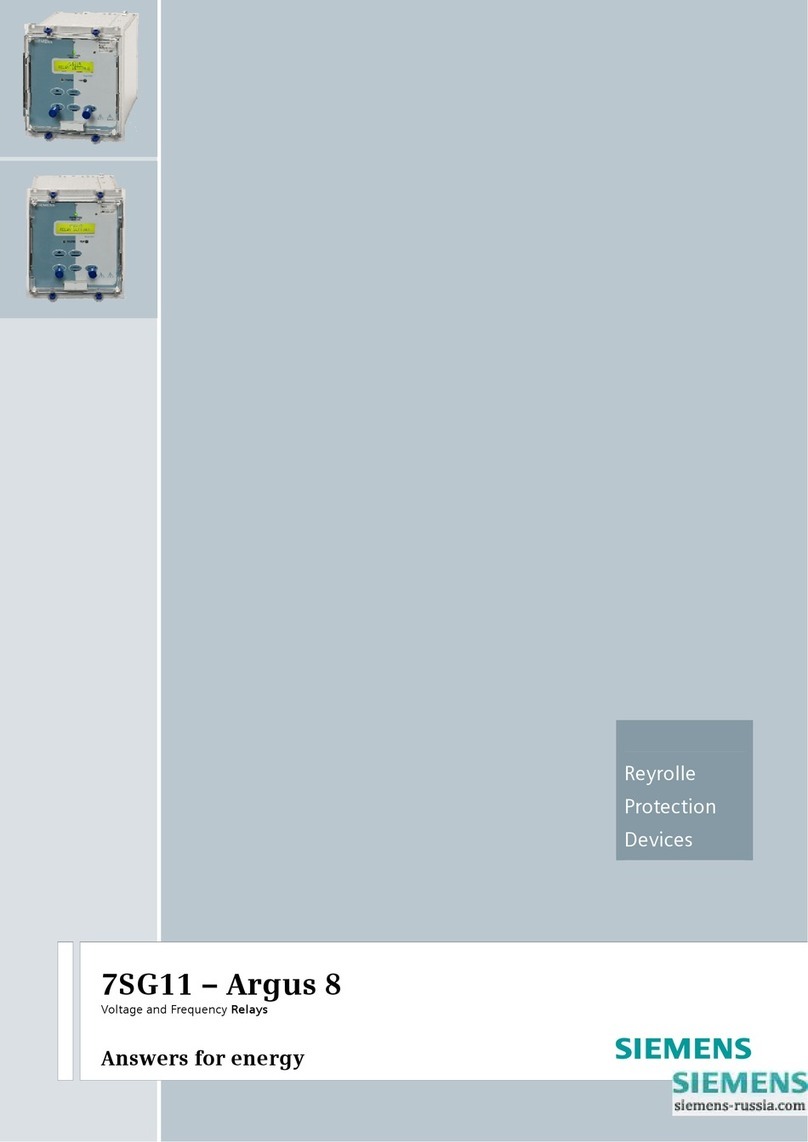 Siemens 7SG11 Argus User manual