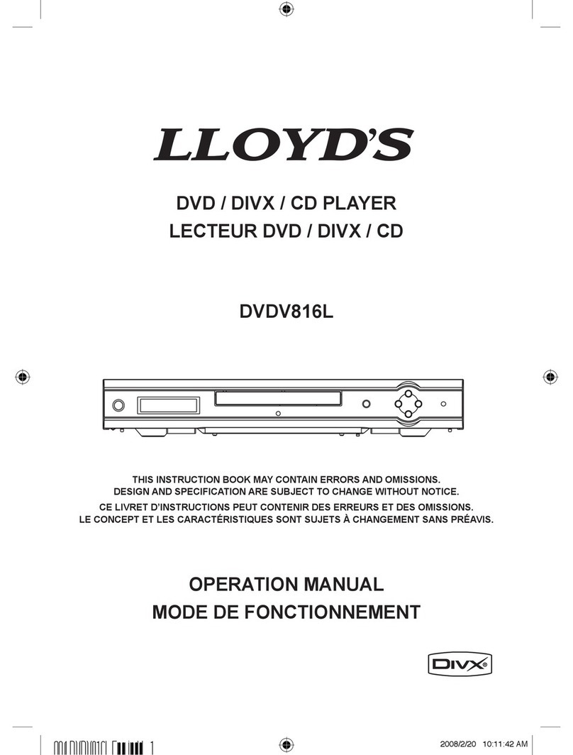 Lloyd's DVDV816L Operation manual