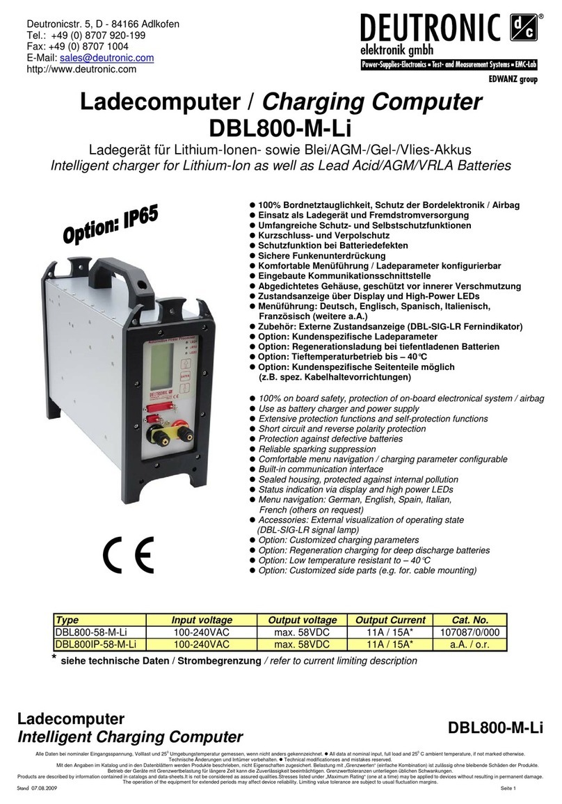 Deutronic DBL800-M-Li Instruction